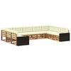 vidaXL Set de canapele de exterior 9 buc. Natural și Crem