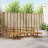 vidaXL Set de canapele de exterior 6 pcs natural Lemn compozit