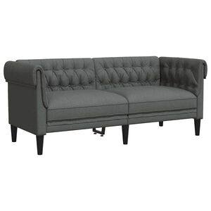 vidaXL Canapea Gri &icirc;nchis 182,5 x 74,5 x 74,5 cm Poliester