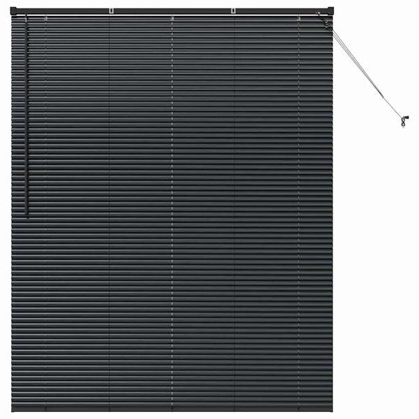 vidaXL Jaluzea pentru Fereastră cu perdele Manual Negru Aluminiu