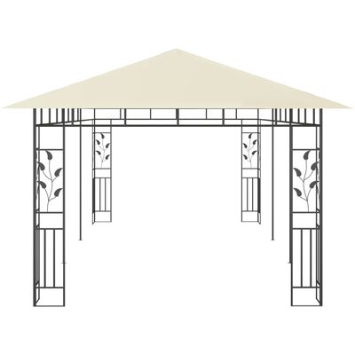 vidaXL Pavilion cu plasă anti-țânțari, crem, 6 x 3 x 2,73 m
