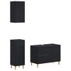 vidaXL Set de cabinet pentru baie cu 3 piese ARNHEM Negru