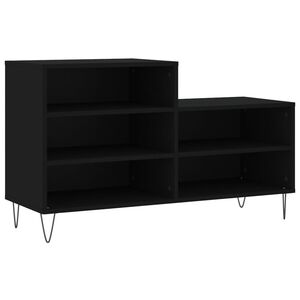 vidaXL Pantofar, negru, 102x36x60 cm, lemn compozit