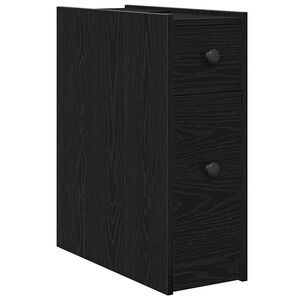 vidaXL Set de mobilier pentru baie Stejar Negru 80 x 18 x 60 cm