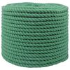 vidaXL Sfoară din Bumbac 12 mm 250 m Verde 100% bumbac