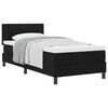vidaXL Pat cu arcuri cu saltea cu headboard Negru 80 x 200 cm țesătură