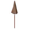 vidaXL Umbrelă de soare de grădină, stâlp din oțel, taupe, 180 cm