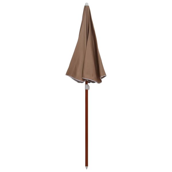vidaXL Umbrelă de soare de grădină, stâlp din oțel, taupe, 180 cm