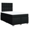 vidaXL Pat box spring cu saltea, negru, 120x200 cm, textil