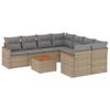 vidaXL Patio Sofa Set 9-Locuri Beige and Grey