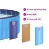 vidaXL Piscină pliabilă pentru c&acirc;ini albastru 80 x 80 x 20 cm PVC