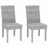 vidaXL Scaun de sufragerie GENDT 2 buc. Alb spălat 45 x 54 x 93 cm