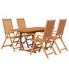 vidaXL Set mobilier de grădină, 5 piese, lemn masiv de acacia, 120-170 cm