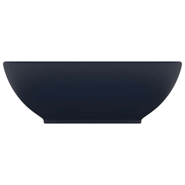 vidaXL Chiuvetă de lux, albastru mat, 40x33 cm, ceramică, formă ovală