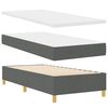 vidaXL Pat cu arcuri cu saltea cu headboard Gri 140 x 200 cm țesătură