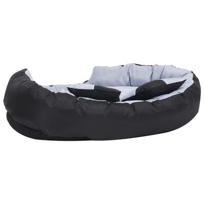 vidaXL Pernă reversibilă lavabilă pt câini gri și negru, 110x80x23 cm