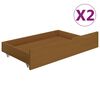 vidaXL Cadru de pat cu 2 sertare maro miere 100x200 cm lemn masiv pin