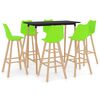 vidaXL Set mobilier de bar, 7 piese, verde