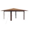 vidaXL Gazebo fără pereți laterali 4 x 4 m Bej și Maro