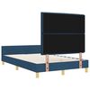 vidaXL Cadru de pat cu headboard albastru 120 x 190 cm țesătură