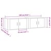 vidaXL Dulapuri TV montate perete 2 buc. alb extralucios 80x34,5x40 cm