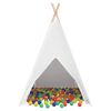 vidaXL Cort Teepee Alb 120 x 120 x 150 cm Țesătură și Plastic