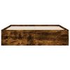 vidaXL Cadru pat cu sertare stejar fumuriu 120x190 cm lemn prelucrat