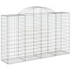vidaXL Coșuri gabion arcuite 25 buc, 200x50x120/140cm, fier galvanizat