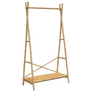 vidaXL Cuier pentru haine cu raft, 102x50x190 cm, bambus