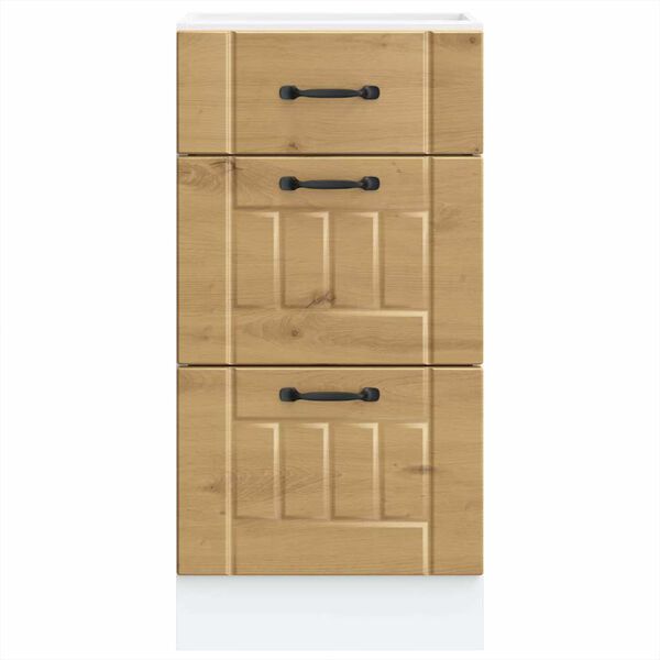 vidaXL Dulap de bază de bucătărie „Lucca” din lemn de stejar artizanal