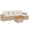 vidaXL Set canapele de grădină cu perne, 6 piese, bej, poliratan