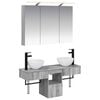 vidaXL Set dulap baie 4 pcs Sonoma gri 100 x 14,5 x 70 cm