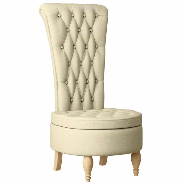 vidaXL Fotoliu slipper Crem 56,5 x 70 x 110 cm țesătură