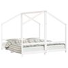 vidaXL Cadru de pat pentru copii, 2x(90x190) cm, lemn masiv de pin