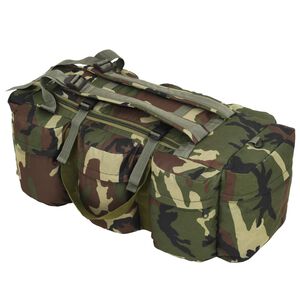 vidaXL Geantă 3-în-1 în stil militar, 45 L, camuflaj