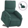 vidaXL Fotoliu electric rabatabil cu ridicare, verde &icirc;nchis, textil
