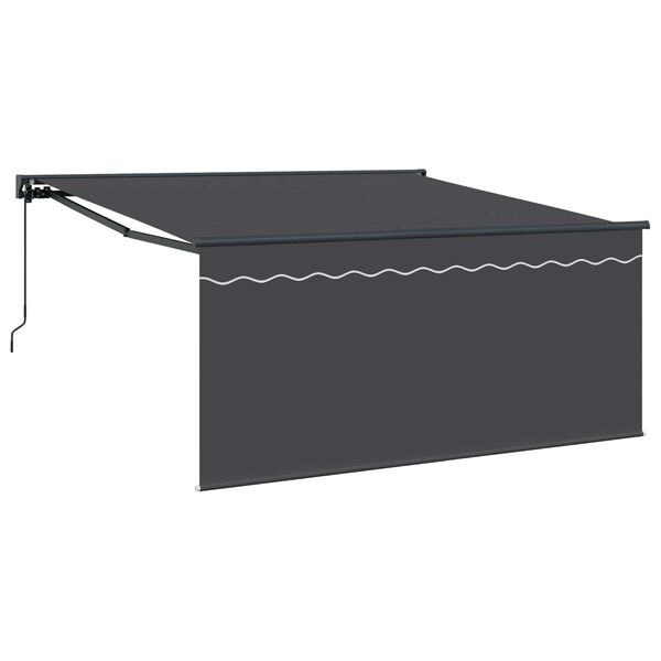 vidaXL Cortina Retractabilă Manual Antracit 300 x 250 cm