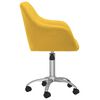 vidaXL Scaune de bucătărie pivotante, 2 buc., galben, textil