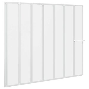 vidaXL Paravan cadă de duș 140x168 cm, 7 panouri pliabil cu suport prosoape