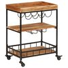 vidaXL Cărucior de bar, 60x40x80 cm, lemn masiv de acacia și fier