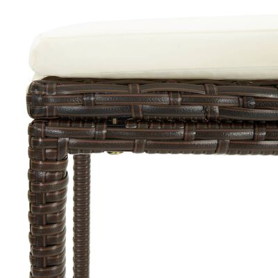 vidaXL Set mobilier de bar de gradină cu perne , 7 piese , maro