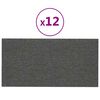 vidaXL Panouri de perete 12 buc. gri închis 30x15 cm textil 0,54 m²