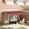 vidaXL Cortina Retractabilă portocaliu și maro 450 &times; 350 cm țesătură
