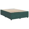vidaXL Pat box spring cu saltea, verde închis, 140x200 cm, catifea