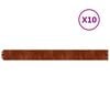 vidaXL Margine pentru gazon 10 buc. 10 x 103 cm Ruginit