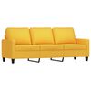 vidaXL Set de canapele cu perne, 4 piese, galben deschis, textil