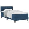 vidaXL Pat cu arcuri cu pernă Manual albastru 200 x 90 cm țesătură