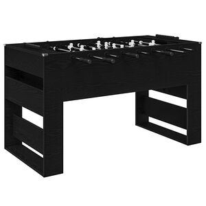vidaXL Masă de Foosball Stejar Negru 146,5 x 74 x 85 cm Lemn prelucrat