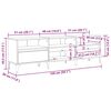 vidaXL Cabinet TV Lemn Vechi 150 x 30 x 45 cm Lemn Ingineresc și Fier