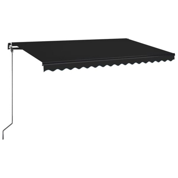 vidaXL Copertină retractabilă manual LED, antracit, 400x350 cm